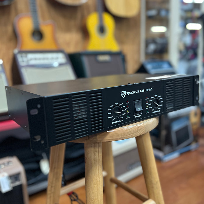 USED Rockville RPA5 2-Channel Power Amplifier, 200W RMS @ 4 Ohm, 1000W Peak, Stereo/Mono Switch