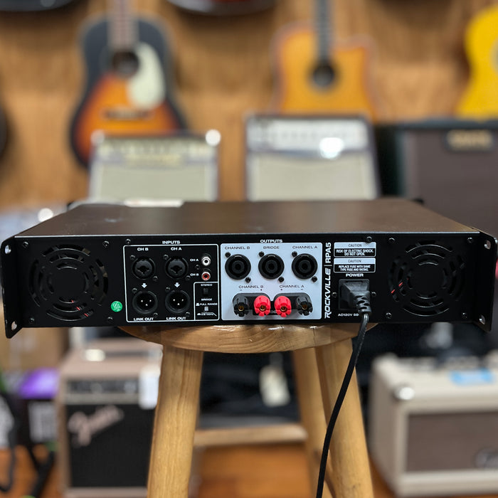 USED Rockville RPA5 2-Channel Power Amplifier, 200W RMS @ 4 Ohm, 1000W Peak, Stereo/Mono Switch