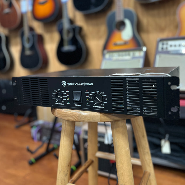 USED Rockville RPA5 2-Channel Power Amplifier, 200W RMS @ 4 Ohm, 1000W Peak, Stereo/Mono Switch