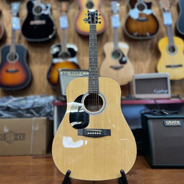 USED Rogue RG-624 Left-Handed Dreadnought Acoustic Guitar Natural