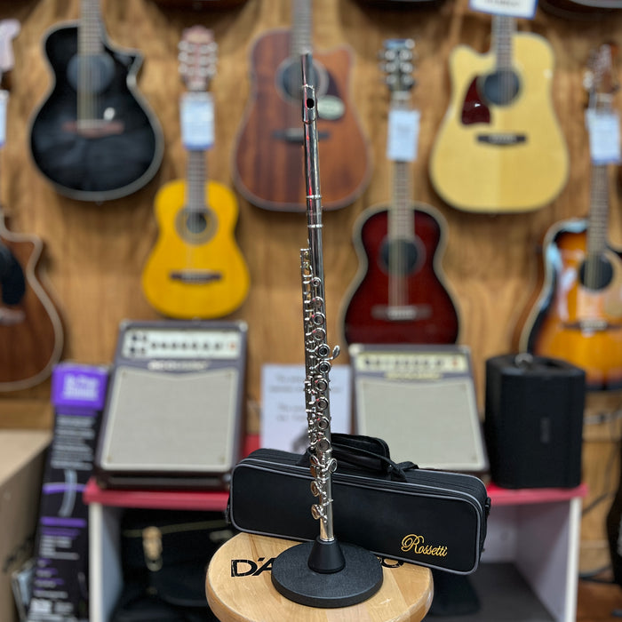 USED Rossetti Education Series Nickel Plated Student Flute Outfit (SL040522038)