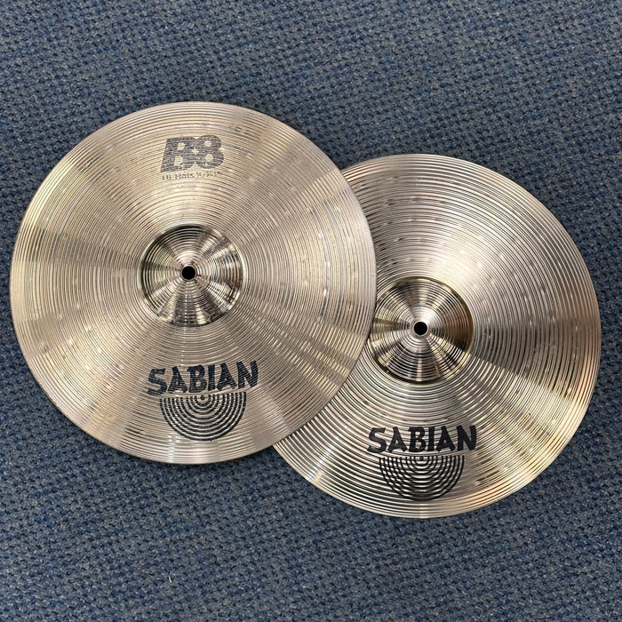 USED SABIAN 14in B8 Hi Hat Cymbals, PAIR