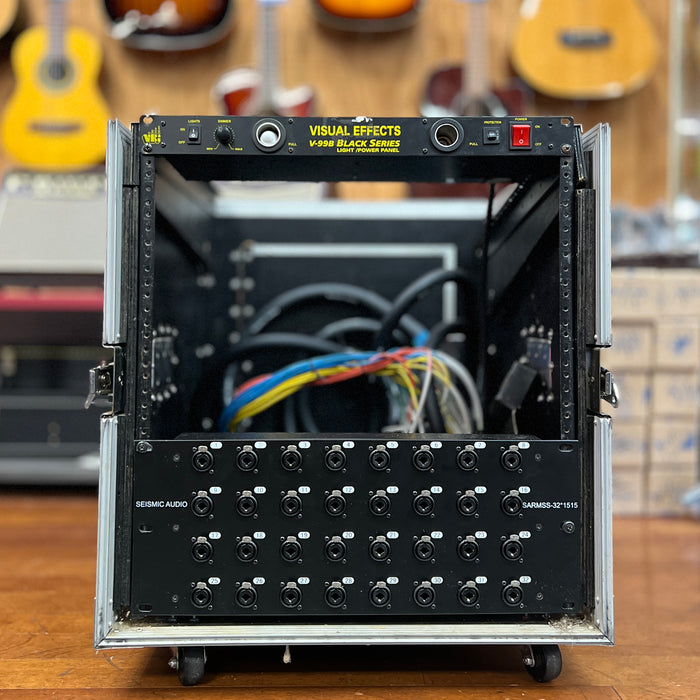 USED SARMSS-32x1515 - 32 Channel XLR TRS Combo Splitter Snake Cable - two 15' XLR trunks and ATA Case