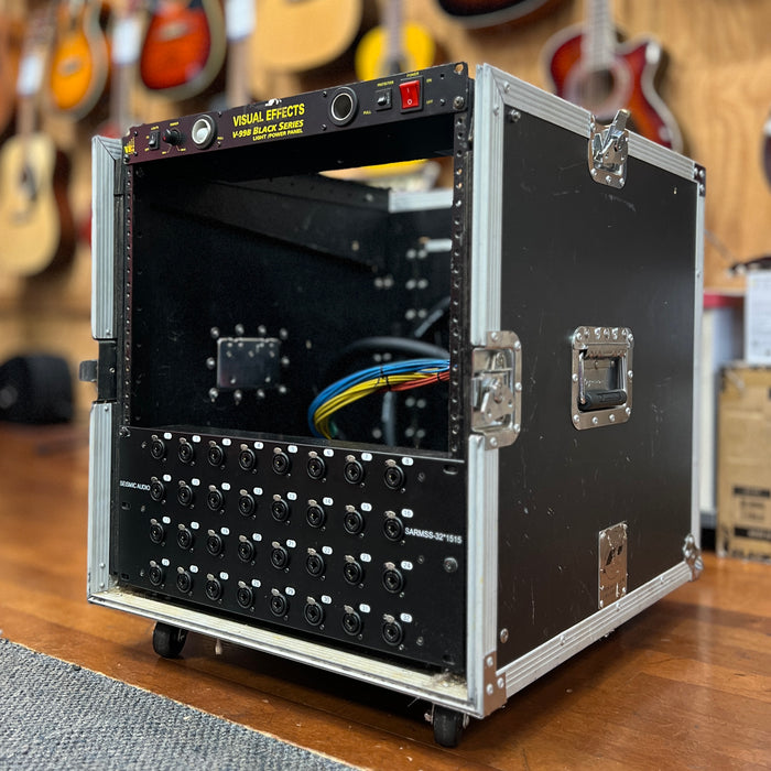 USED SARMSS-32x1515 - 32 Channel XLR TRS Combo Splitter Snake Cable - two 15' XLR trunks and ATA Case