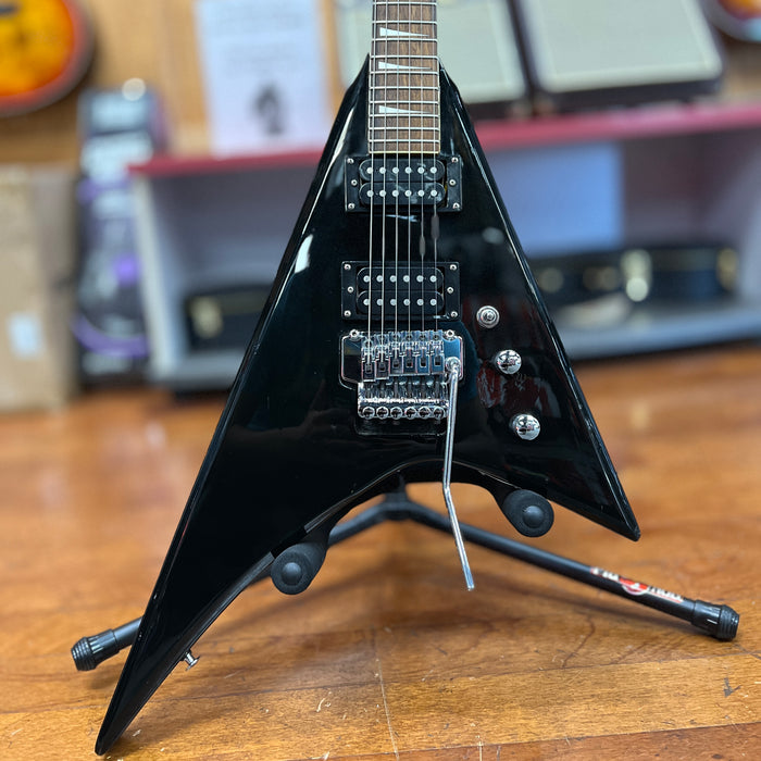 USED SKY V Style Electric Guitar, Black Gloss