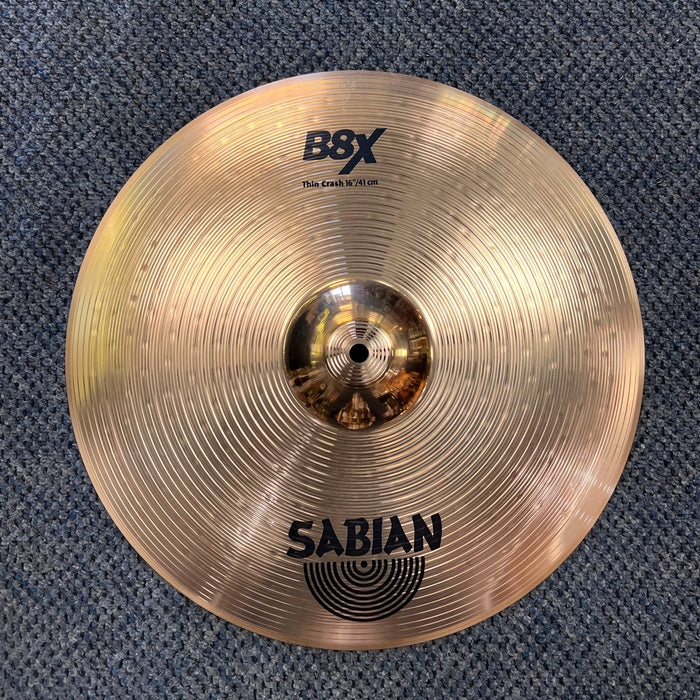 USED Sabian B8X 16" Thin Crash Cymbal