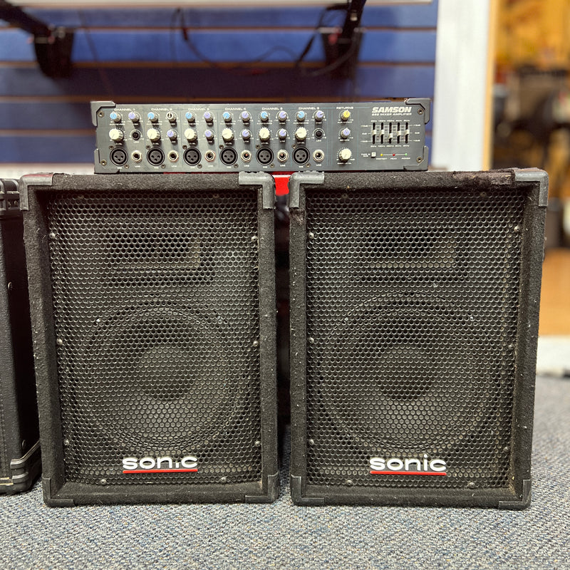 USED Samson Sonic Mini Passive PA Rig