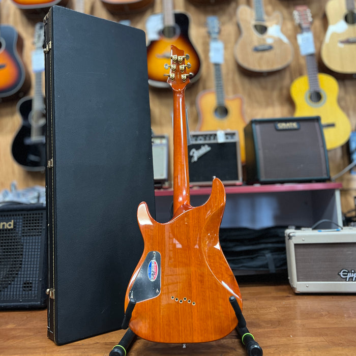 USED Schecter C-1 ELITE CARAMEL Solid Body Electric Guitar W/HSC