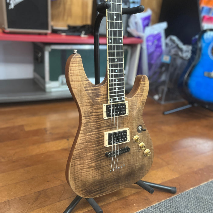 USED Schecter C-1 Exotic Flame Maple Electric Guitar