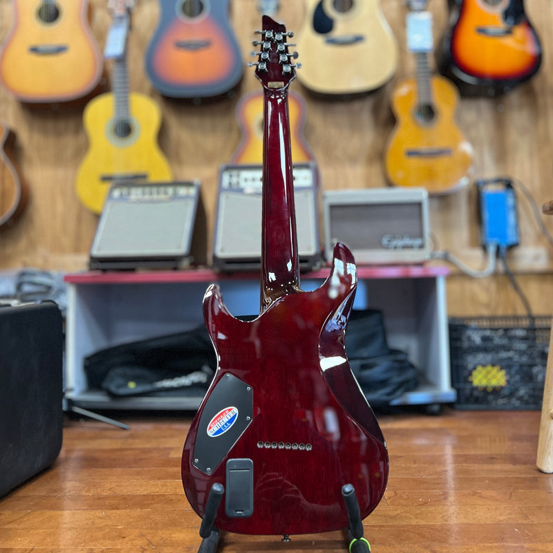 USED Schecter Diamond series C-8 Hellraiser Guitar w/ Case