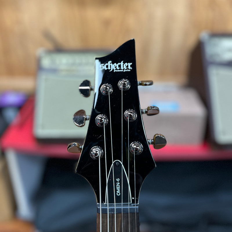 USED Schecter Guitar Research OMEN-6 Electric Guitar, Black