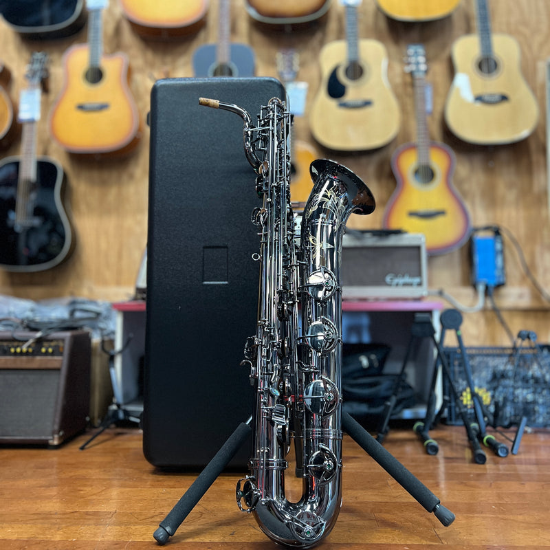 USED Schiller Elite Luxus V Baritone Saxophone Outfit – Black Nickel