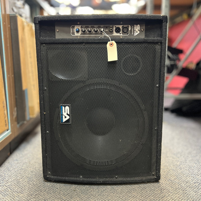 USED Seismic Audio FL-15MP-PW Powered 2-Way 15" PA Floor Monitor