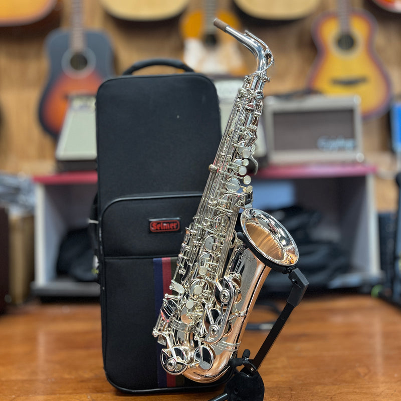USED Selmer AS42S Professional Alto Saxophone Outfit, Silver, Serial BS24912845
