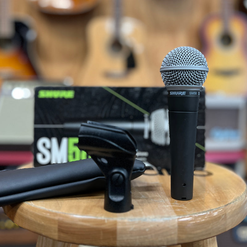 USED Shure SM58 Dynamic Microphone w/ Clip and Pouch