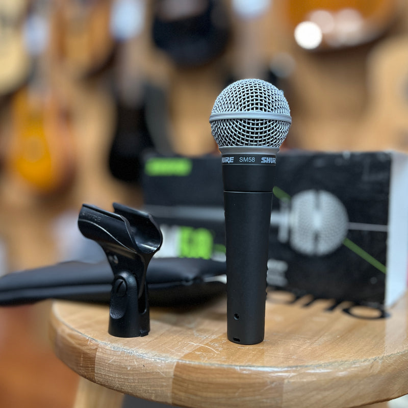 USED Shure SM58 Dynamic Microphone w/ Clip and Pouch