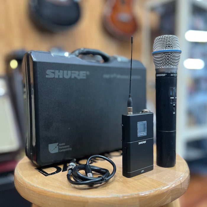 USED Shure UR2/BETA87A Handheld Wireless Microphone & body pack  L3 (636 to 698 Mhz)