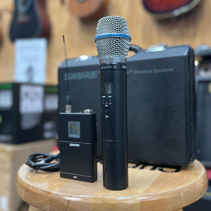 USED Shure UR2/BETA87A Handheld Wireless Microphone & body pack  L3 (636 to 698 Mhz)