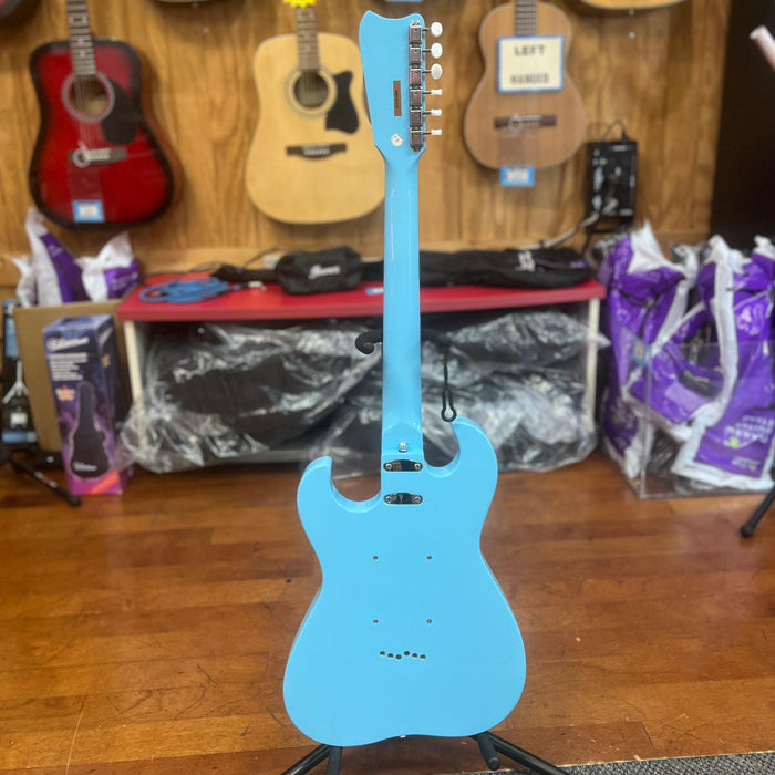 USED Silvertone Guitars Model 1449 Electric Guitar, Light Blue