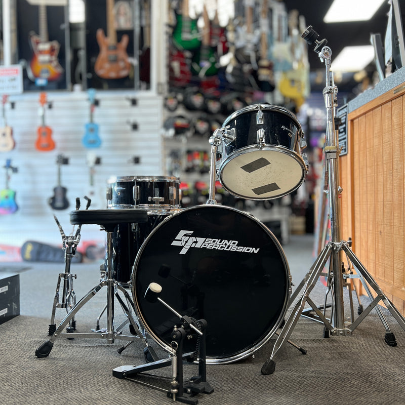 USED Sound Percussion 4-Piece Drum Set w/ Hardware