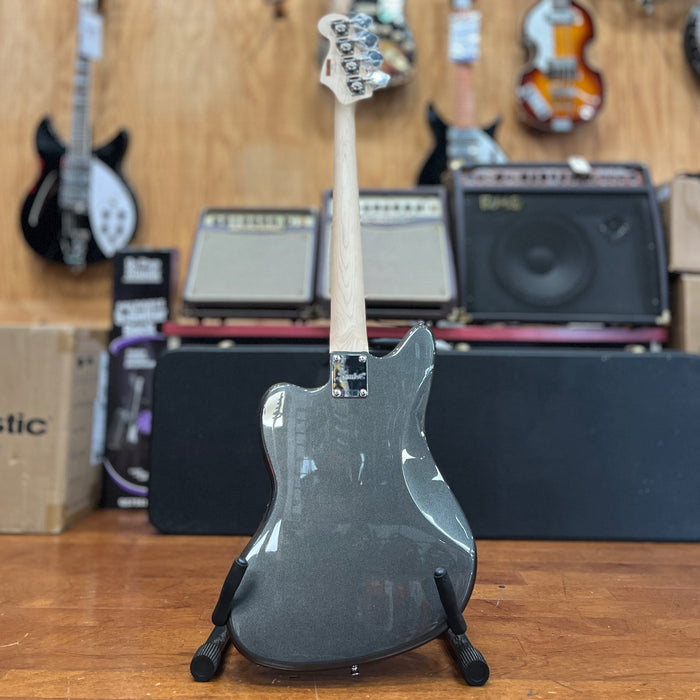 USED Squier Affinity Jaguar Electric Bass H, Laurel Neck, Charcoal Frost Metallic