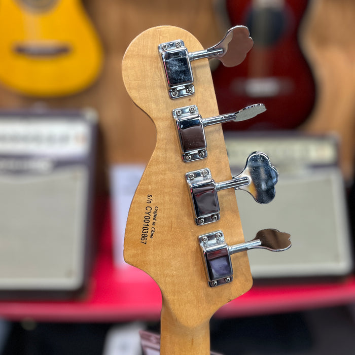 USED Squier Affinity Series 4 String Precision Bass PJ Bass Black/White Pick Guard