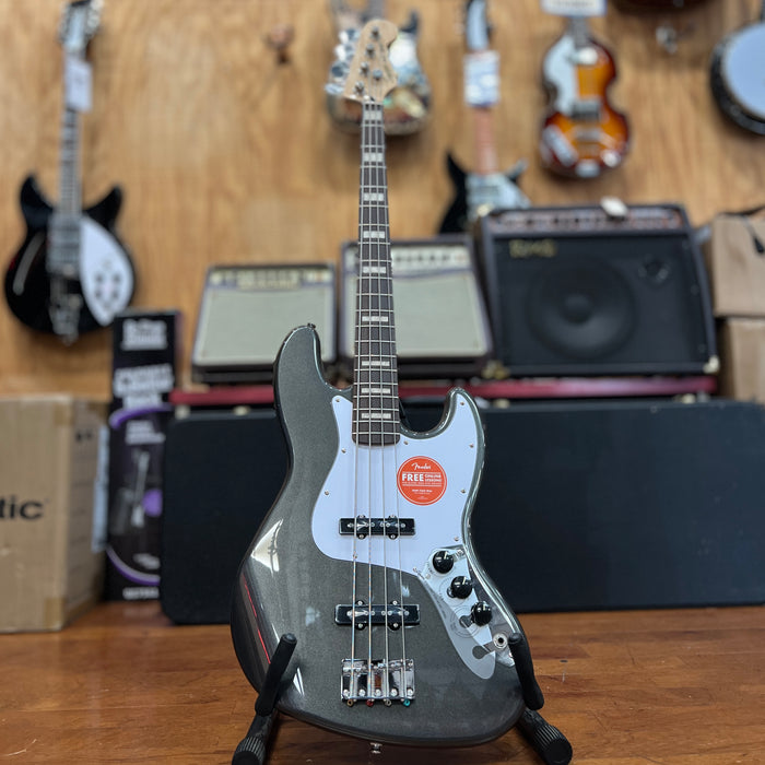 USED Squier Affinity Series Active Jazz Bass, Charcoal Frost Metallic