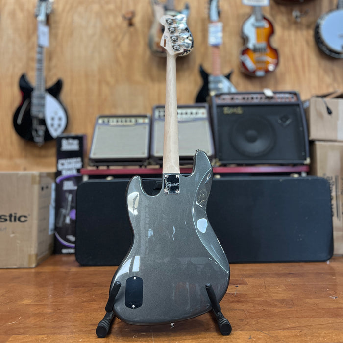 USED Squier Affinity Series Active Jazz Bass, Charcoal Frost Metallic