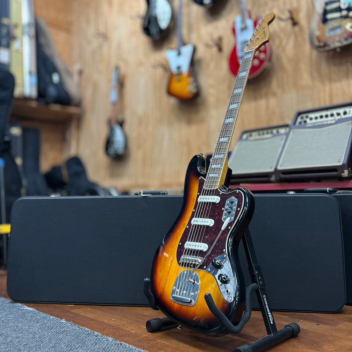 USED Squier Classic Vibe Bass VI Guitar w/ HSC, Sunburst