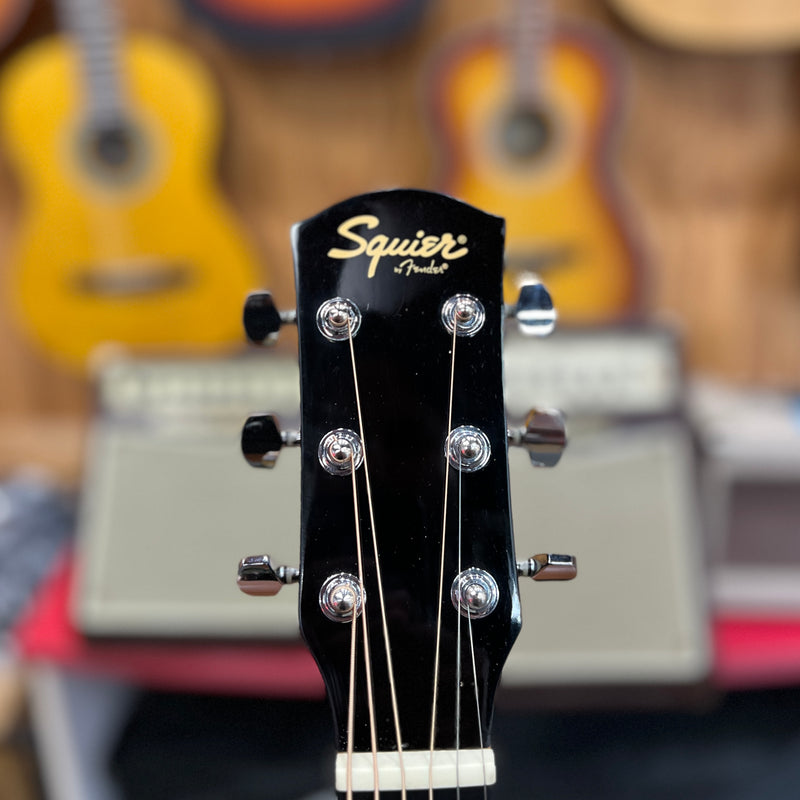 USED Squier Dreadnought Acoustic Guitar w/ Zippered Cover