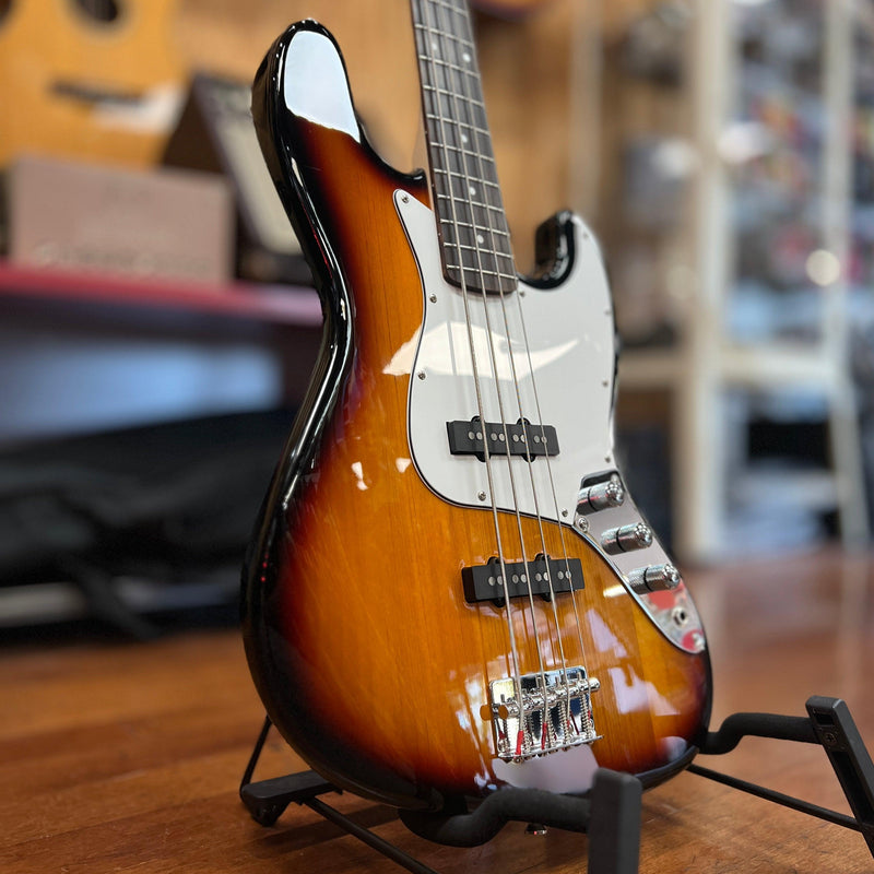 USED Squier STANDARD JAZZ BASS Tobacco Burst-Dirt Cheep