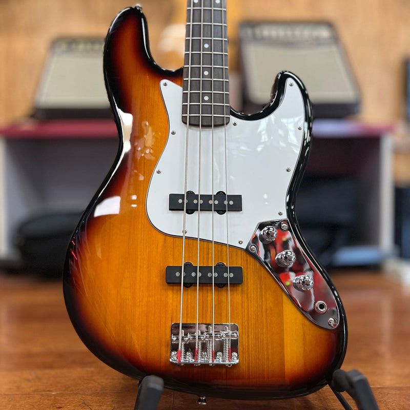 USED Squier STANDARD JAZZ BASS Tobacco Burst-Dirt Cheep
