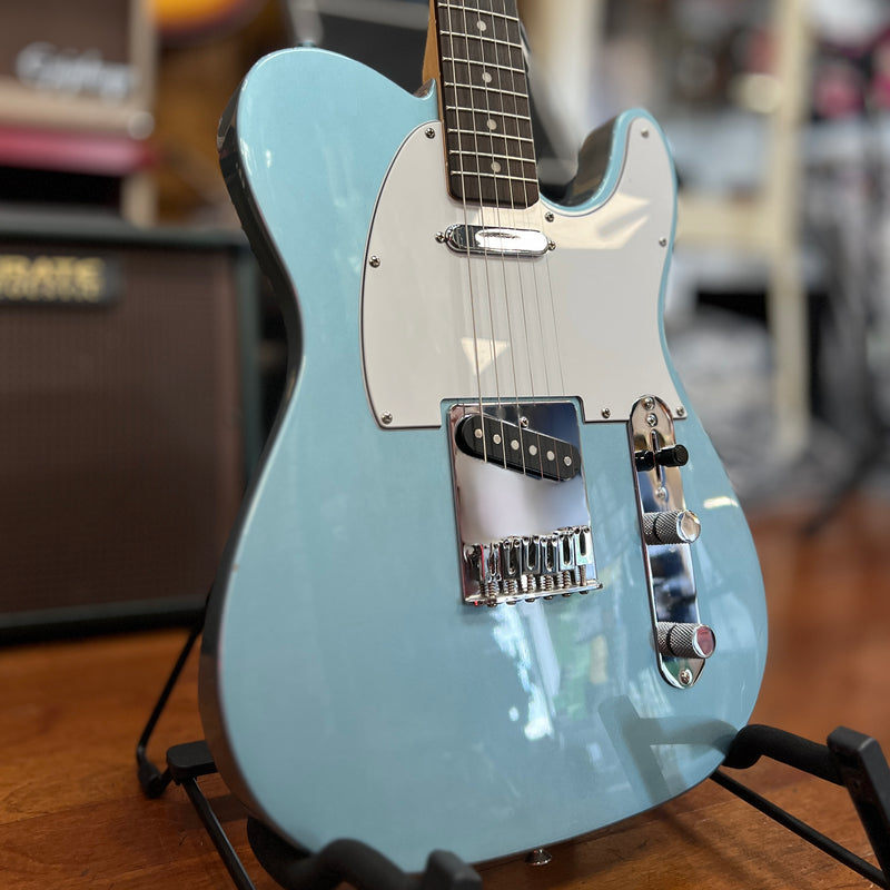 USED Squier Telecaster Electric Guitar, Ice Blue Metallic
