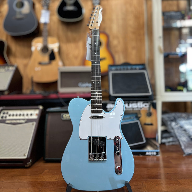 USED Squier Telecaster Electric Guitar, Ice Blue Metallic