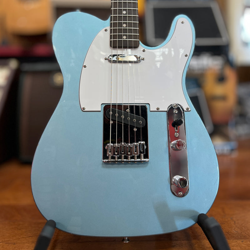 USED Squier Telecaster Electric Guitar, Ice Blue Metallic