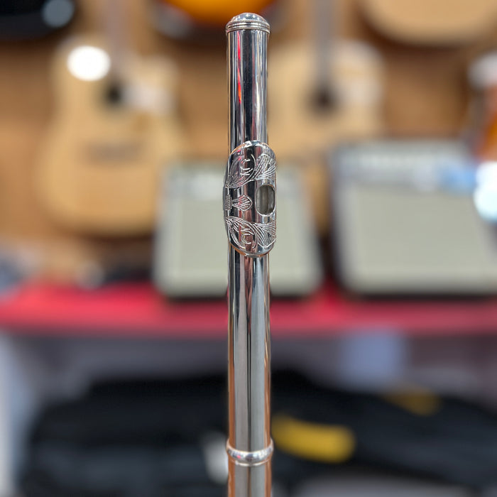 USED Strauss Milan Intermediate Silver Open-hole Flute Outfit, Low B