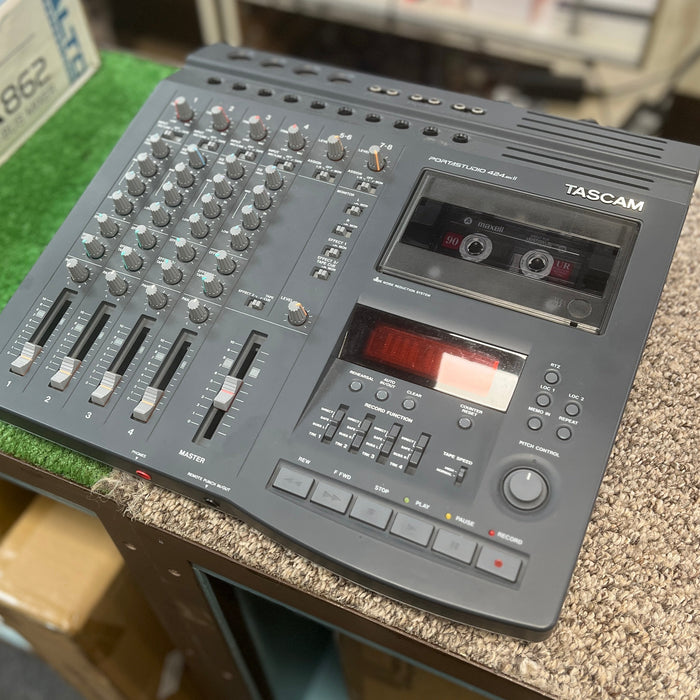 USED TASCAM Portastudio 424 mk II cassette Multi-track Recorder W/Box
