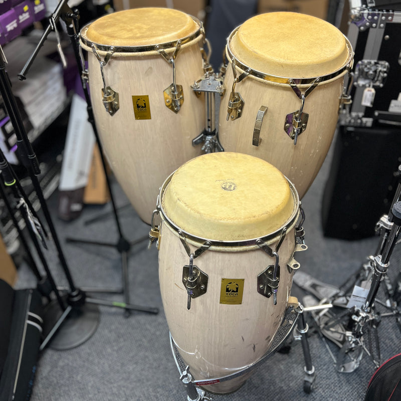 USED Toca 3 piece Conga set w/ stands and bags