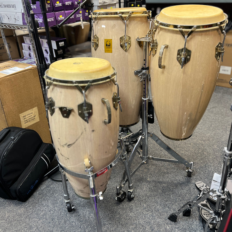 USED Toca 3 piece Conga set w/ stands and bags