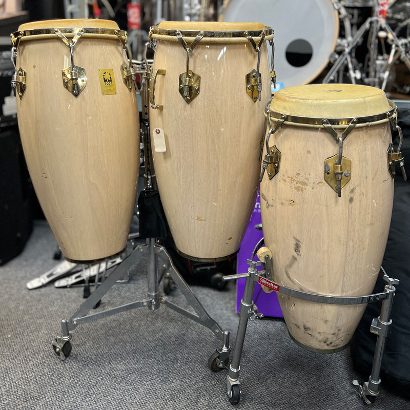 USED Toca 3 piece Conga set w/ stands and bags