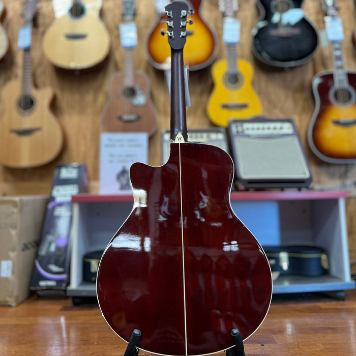 USED Washburn Deep Forest Burl 6 String Acoustic-Electric Guitar, Amber Fade