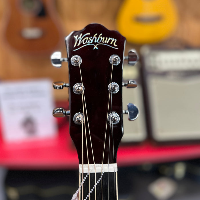 USED Washburn Deep Forest Burl 6 String Acoustic-Electric Guitar, Amber Fade