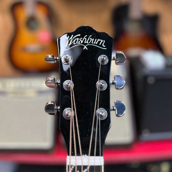 USED Washburn Deep Forest Burl Dreadnought Acoustic Guitar