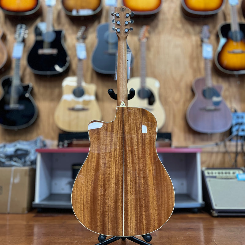 USED Washburn Harvest Series WD7SCE Acoustic Electric Guitar, Gloss Natural