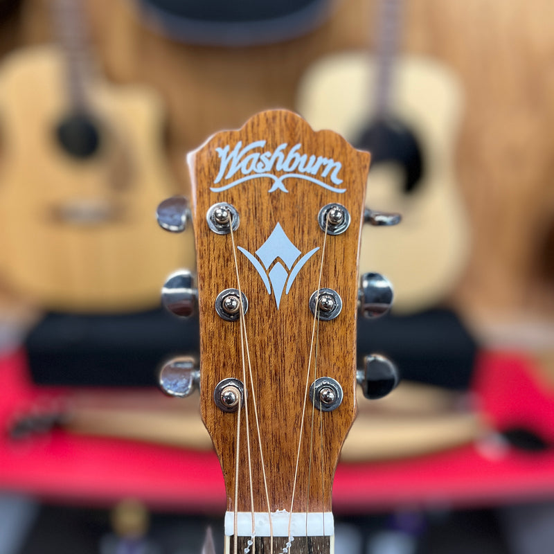 USED Washburn Harvest Series WD7SCE Acoustic Electric Guitar, Gloss Natural