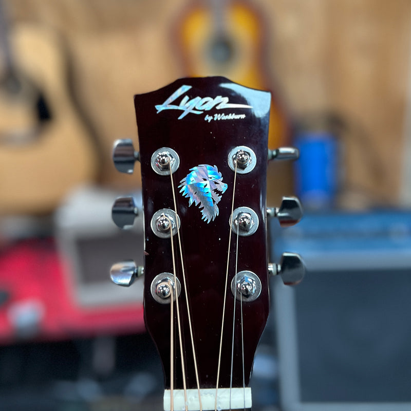 USED Washburn Lyon Acoustic Guitar, Natural