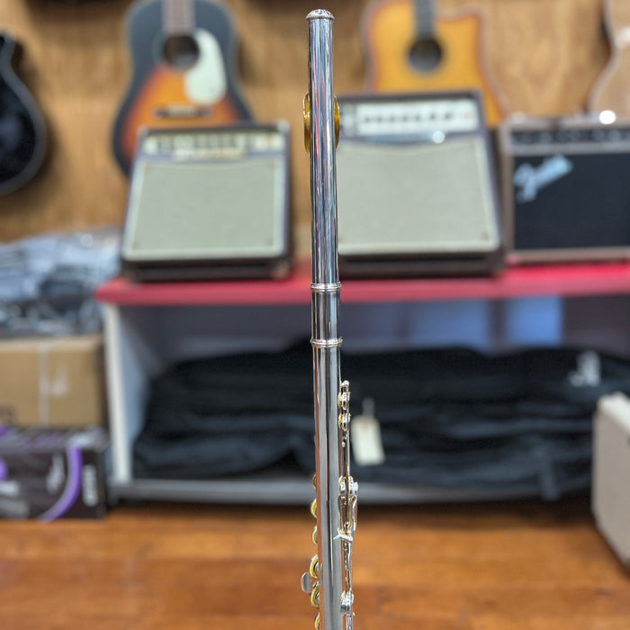 USED Yamaha YFL-674 Professional Solid Silver Flute SN#009165