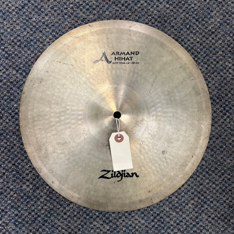 USED Zildjian A Armand Hi-hat Bottom, 14" - Single Cymbal Only