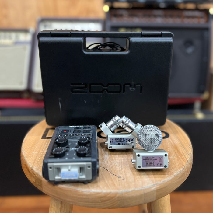 USED Zoom H6 Handy Recorder w/ case & accs