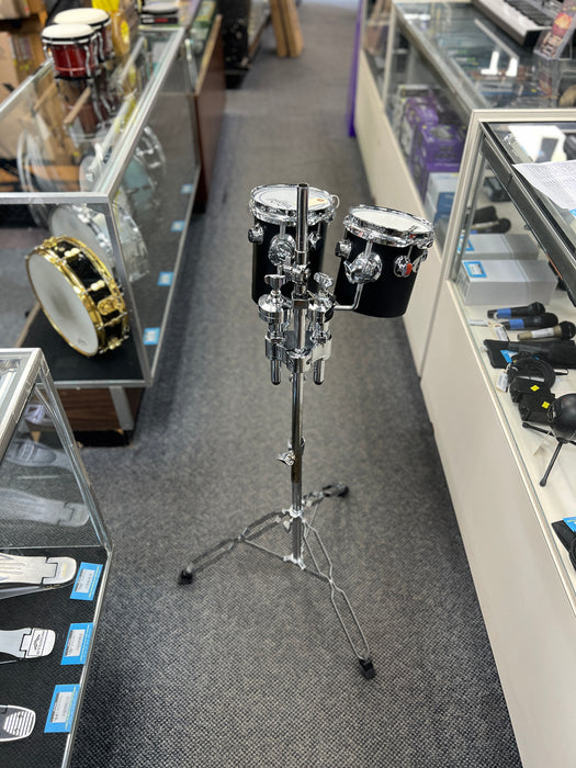 USED ddrum DECCABON Fiberglass Set 6X8 & 6X6 w/ Stand, Black